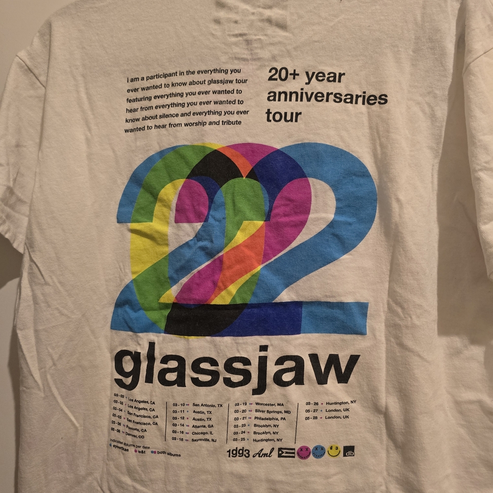 White Glassjaw Tour T-Shirt